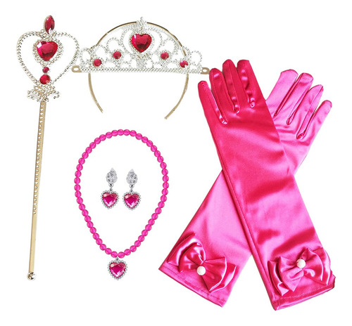 De Accesorios Para Niñas, Vestido De Princesa, Guantes Con