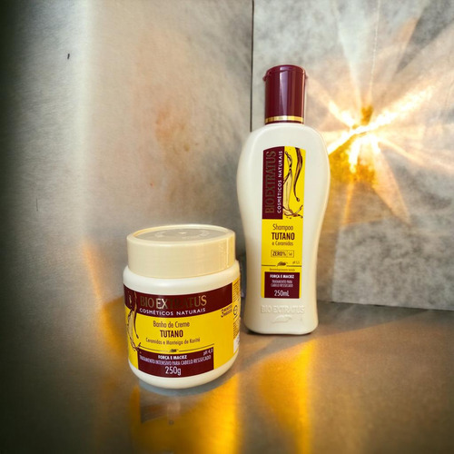 Kit 1 Shampoo 1 Banho Creme Força Maciez Tutano 250 Ml K8147