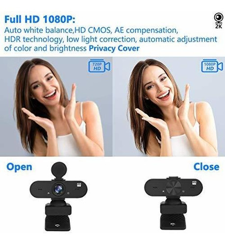 Camara Microfono 1080p Full Hd Live Streaming Usb Cam Pc