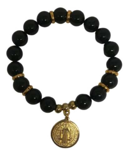 Imagen 8 de 8 de Pulsera Manilla Cuarzo Protección San Benito Chakras Piedra