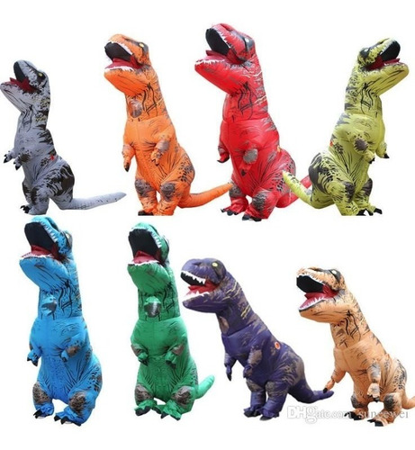 Imagen 1 de 6 de Disfraz De Dinosaurio Inflable