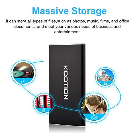 Disco Duro Externo Ssd Kootion 1tb Usb 3.1 Type-c