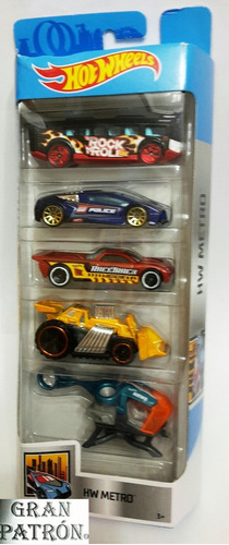 Carritos Hotwhells Originales De Mattel Pack De 5 Carritos