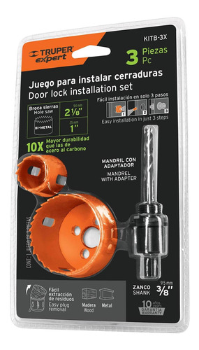 Juego Brocasierras Bimetalicas 3pz Truper 100816