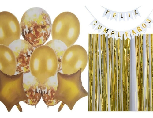 Cortinas Metalizadas Cumpleaños Eventos Fiestas Globos