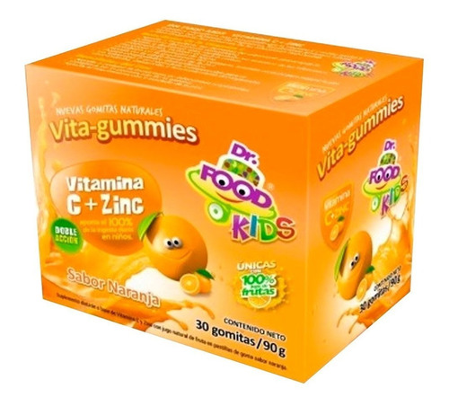 Gomitas Vitamina C Sabor Naranja Ideal Niños Alimentación 