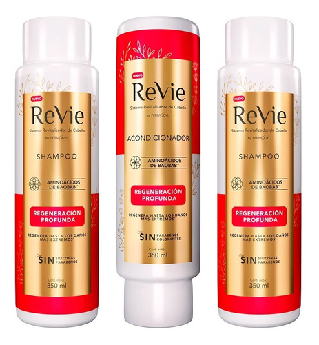 Revie 2 Shampoo + Acondicionador Regeneración Profunda