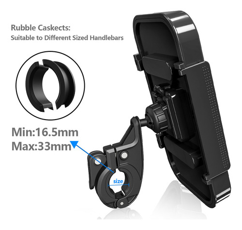 Soporte Impermeable Para Teléfono Móvil De Moto Ajustable En