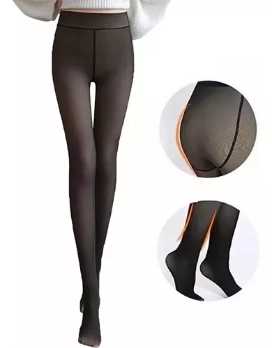 Medias Termicas Mujer Leggins Afelpados Transparentes 2pcs