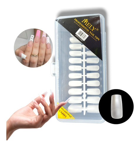 Tips Mely Soft Gel Pre Limados Caja X240u - Press On Nail