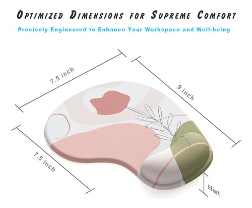 Alfombrilla De Mouse Ergonómica Con Soporte De Muñeca