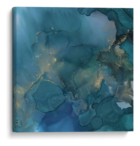Canvas Lab Cuadro Aquamarine Drift I 80x80, Victoria Borges