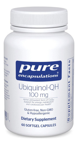 Ubiquinol-qh 100 Mg Pure Encapsulations 60 Softgel