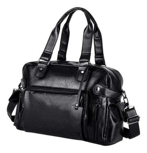 Bolso De Hombro De Cuero Para Hombre Con Correa Ajustable