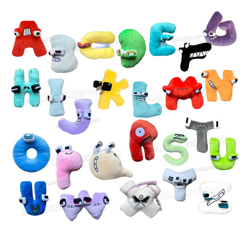 Kit 26 Letras Alfabeto Lore Pelucia Boneco Abcd Completo