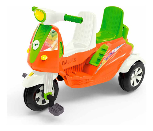 Triciclo De Passeio E Pedal - Moto Duo - Calesita