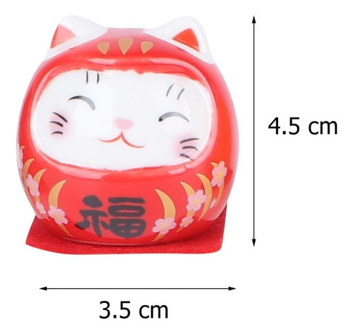 5 Maneki Neko Daruma Adornos De La Suerte Japón