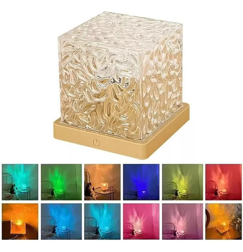 C Lámpara De Dormitorio Decorativa Con Luz Nocturna Con Ondas