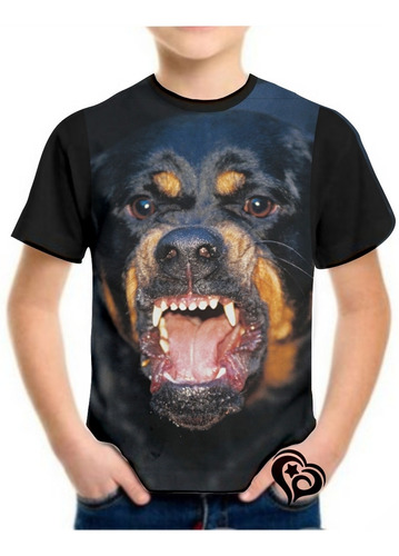 Camiseta De Cachorro Masculina Infantil Animal Blusa