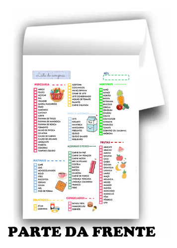 Bloco Destacável Lista De Compras - Mercado - Feira 30fls.