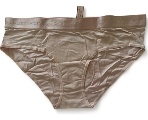 Panty Victoria Secret Elástico Cintura Logo Beige Grande L