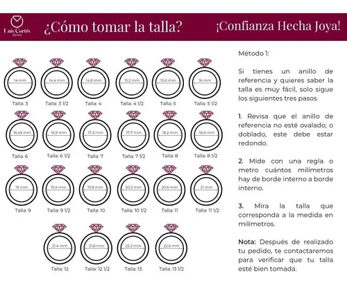 Medidas para anillos de matrimonio sale