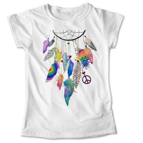 Blusa Atrapasueños Plumas Colores Playera Estampado #578