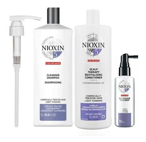 Nioxin Sistema 5 Trio Shampoo Y Acond 1l Tratamiento 100ml
