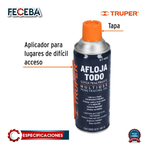 Aceite Multiusos En Aerosol, 400ml (14oz), Truper 13471