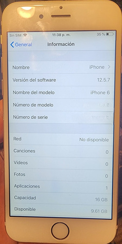 iPhone 6 16 Gb Dorado (Usado)