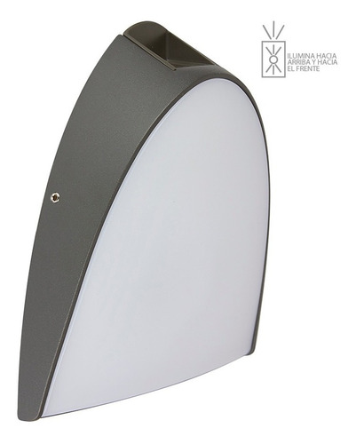 Lampara Sobreponer En Muro Gris 16w Luz Suave Cálida Hled-11