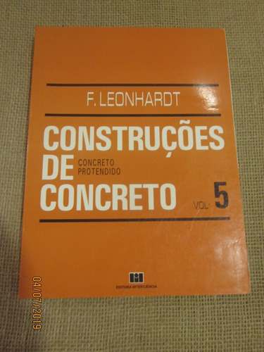 Livro Construções De Concreto Volume 5 Concreto Protendido