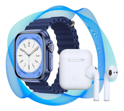 Combo Reloj Ultra W8 + Auriculares Tws Inalámbricos + Pulso