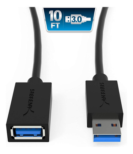 Sabrent - Cable Alargador Usb 3.0 (22 Awg, Macho, Hembra)