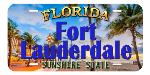 Placa Automovil Fort Lauderdale Florida