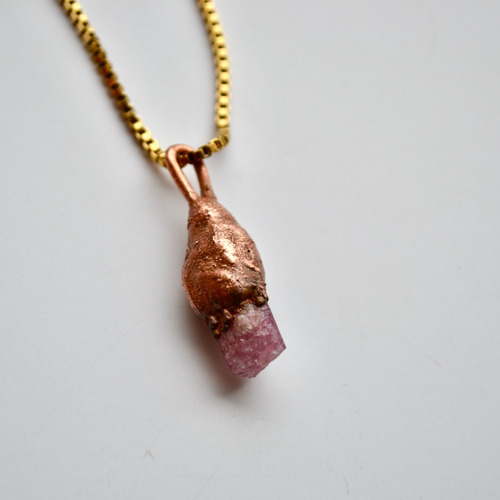 Imagen 6 de 6 de Collar Turmalina Rosa, Piedra De Alegria, Amor Y Proteccion
