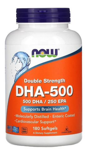 Now Foods Dha 500 / 250 Epa Salud Cerebral 180softcaps Sfn Sabor Sin sabor