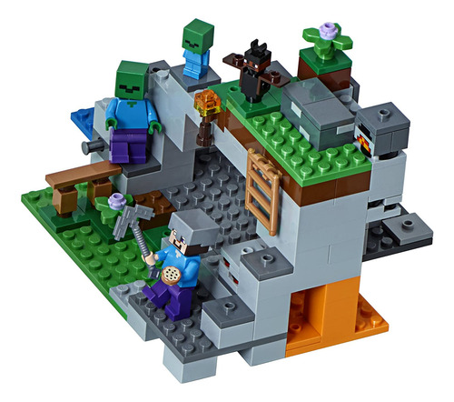 Kit De Construcción Lego Minecraft La Cueva De Los Zombis 21