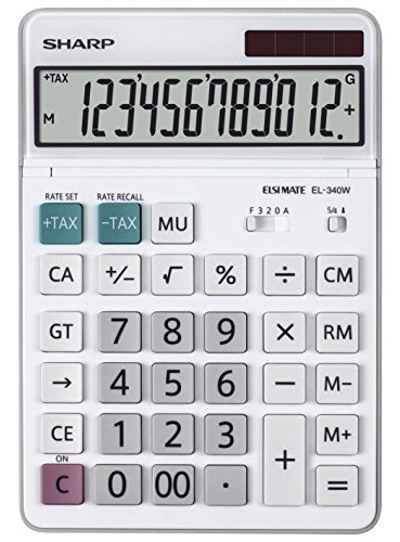 Calculadora De Escritorio Sharp Sh-el340w Blanca.