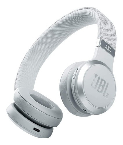 Audífonos gamer inalámbricos JBL Live 460NC JBLLIVE460NC blanco con luz LED