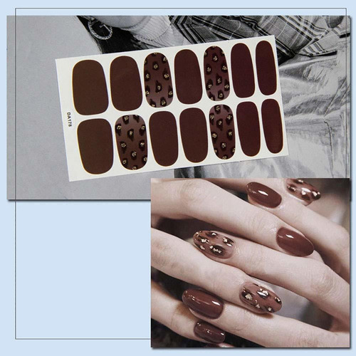 Imagen 7 de 9 de Hojas Adhesivas Nail Art Polish Stickers Con Unid A...