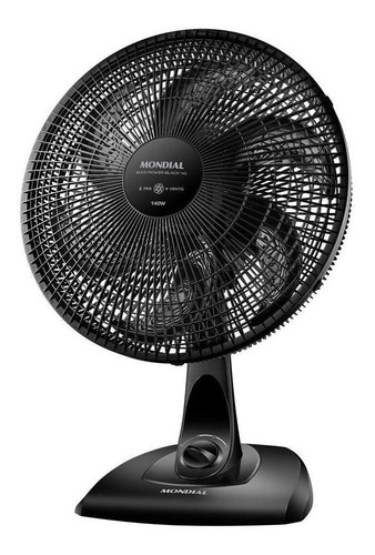 Ventilador de mesa e parede Mondial NV-75-6P preto com 6 pás, 40cm de diâmetro 220V