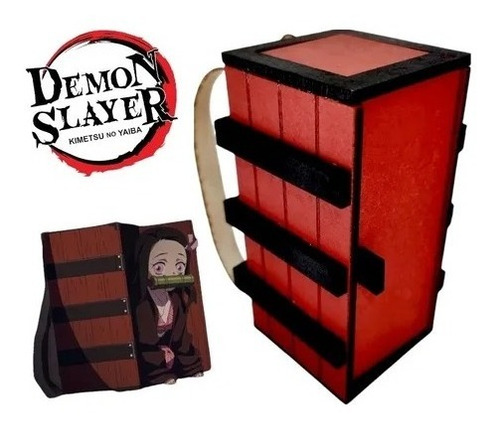 Imagem 3 de 8 de Brincos Nezuko Demon Slayer + Caixa Nezuko Kimetsu No Yaiba