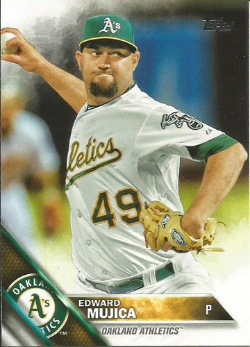 Barajita Edward Mujica Topps 2016 #330 Oakland Athletics