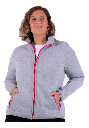 Campera Mujer Deportiva Frisa Talles Especiales  Y Comunes