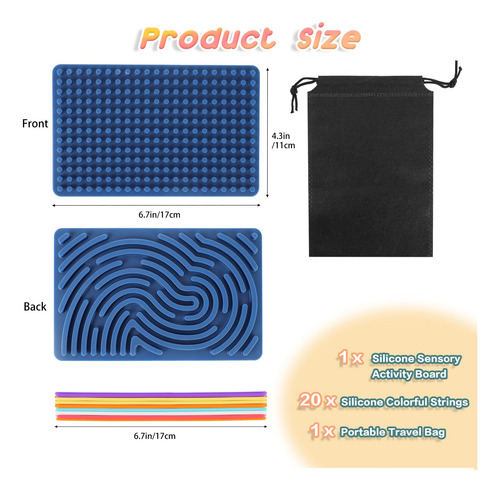 Tablero De Actividad Sensorial Ddluck, Juguete De Silicona,
