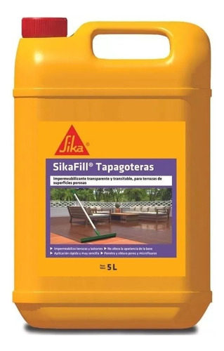 Sikafill Tapagoteras Impermeabilizante Transparente X 5lts