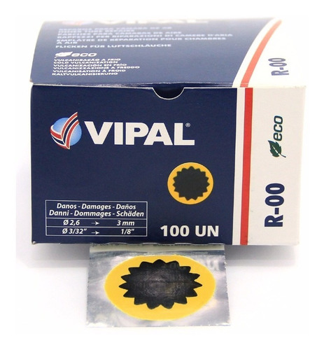 Remendo Redondo Vipal Estrela 30mm Para Câmara De Ar Bike