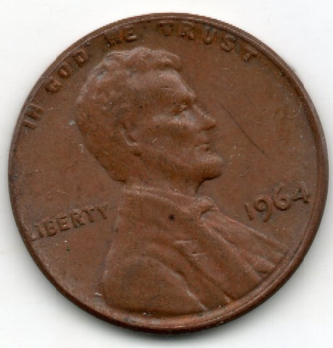 1 Centavo Abraham Lincoln Liberty 1964 E Pluribus Unum 1cent