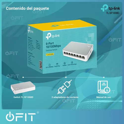 tp-link tl-sf1008d switch 8 puertos 10/100